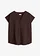Tuniekblouse in een soepele viscosemix, Kleur: donkerbruin