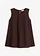 Top fluide sans manches en viscose mélangée, Couleur: marron foncé