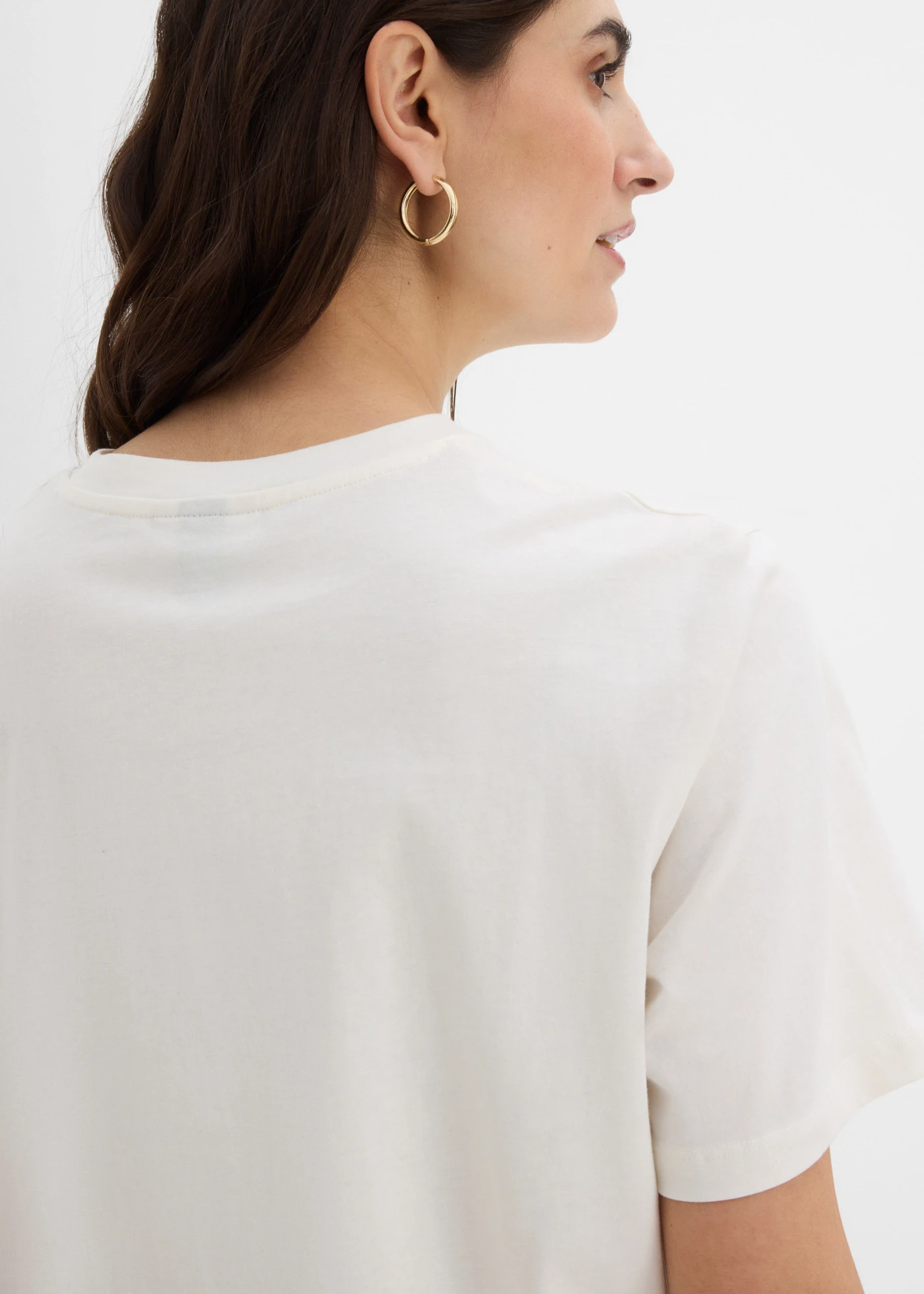 T-shirt oversize • biel wełny • sklep bonprix
