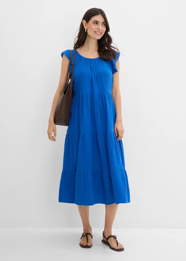 Jurk van luchtige mousseline • arctisch blauw • product-page.page-title-suffix