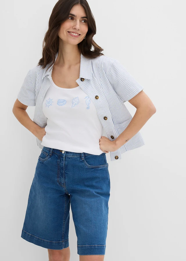 Top côtelé 100% coton • blanc • product-page.page-title-suffix