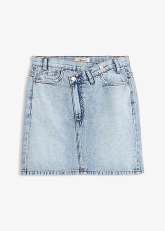 Jupe en jean à fermeture décalée asymétrique