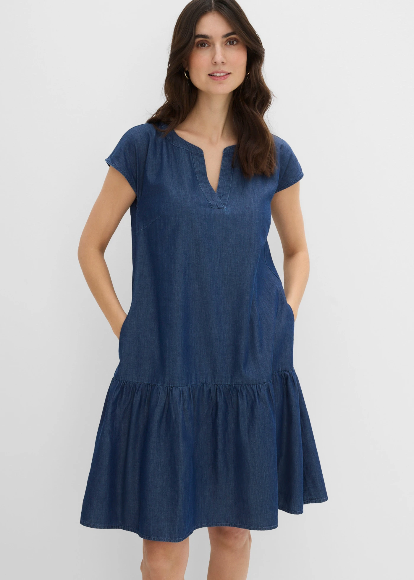 Rochie-tunică din blugi, din bumbac • albastru denim • magazin bonprix