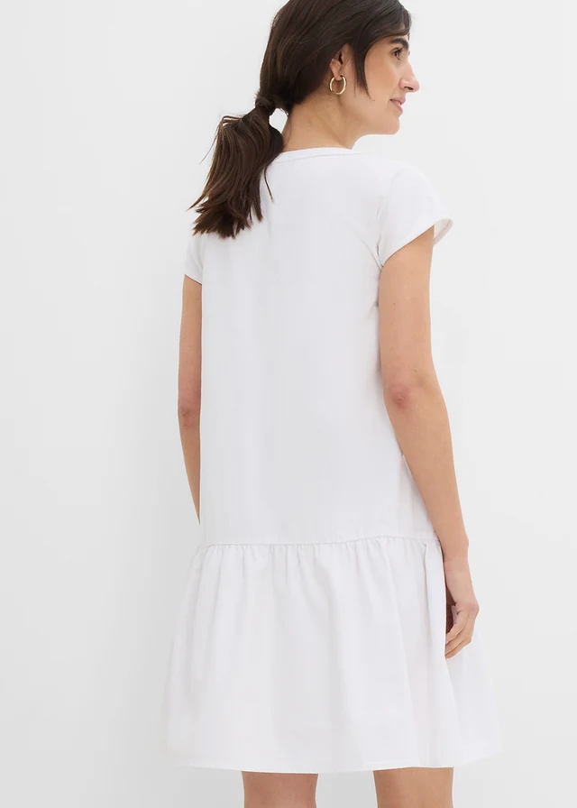 Rochie-tunică din blugi, din bumbac • alb • magazin bonprix