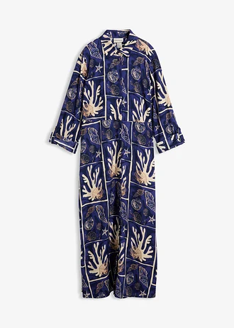 Robe-chemise en viscose fluide