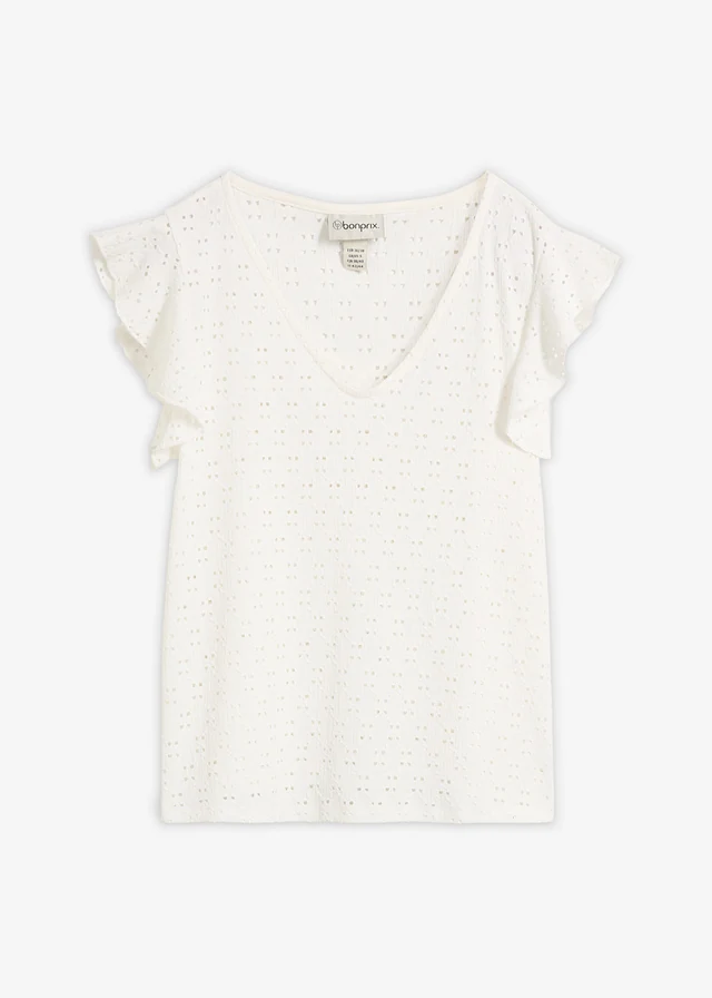 T-shirt en matière douce, Couleur: écru