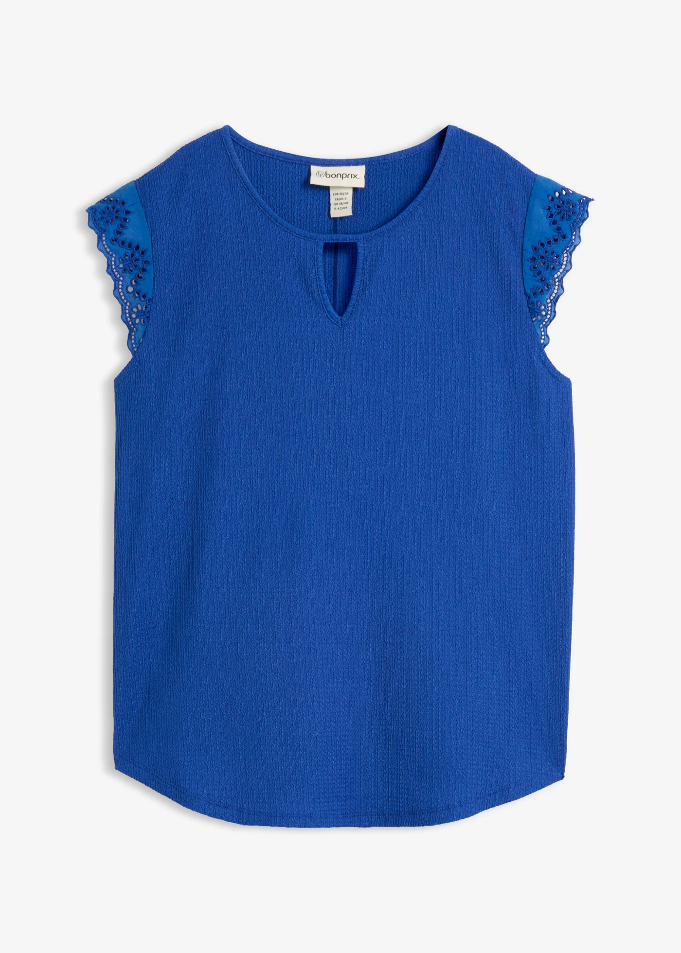 Top sans manches en crêpe texturé • bleu cobalt • product-page.page-title-suffix