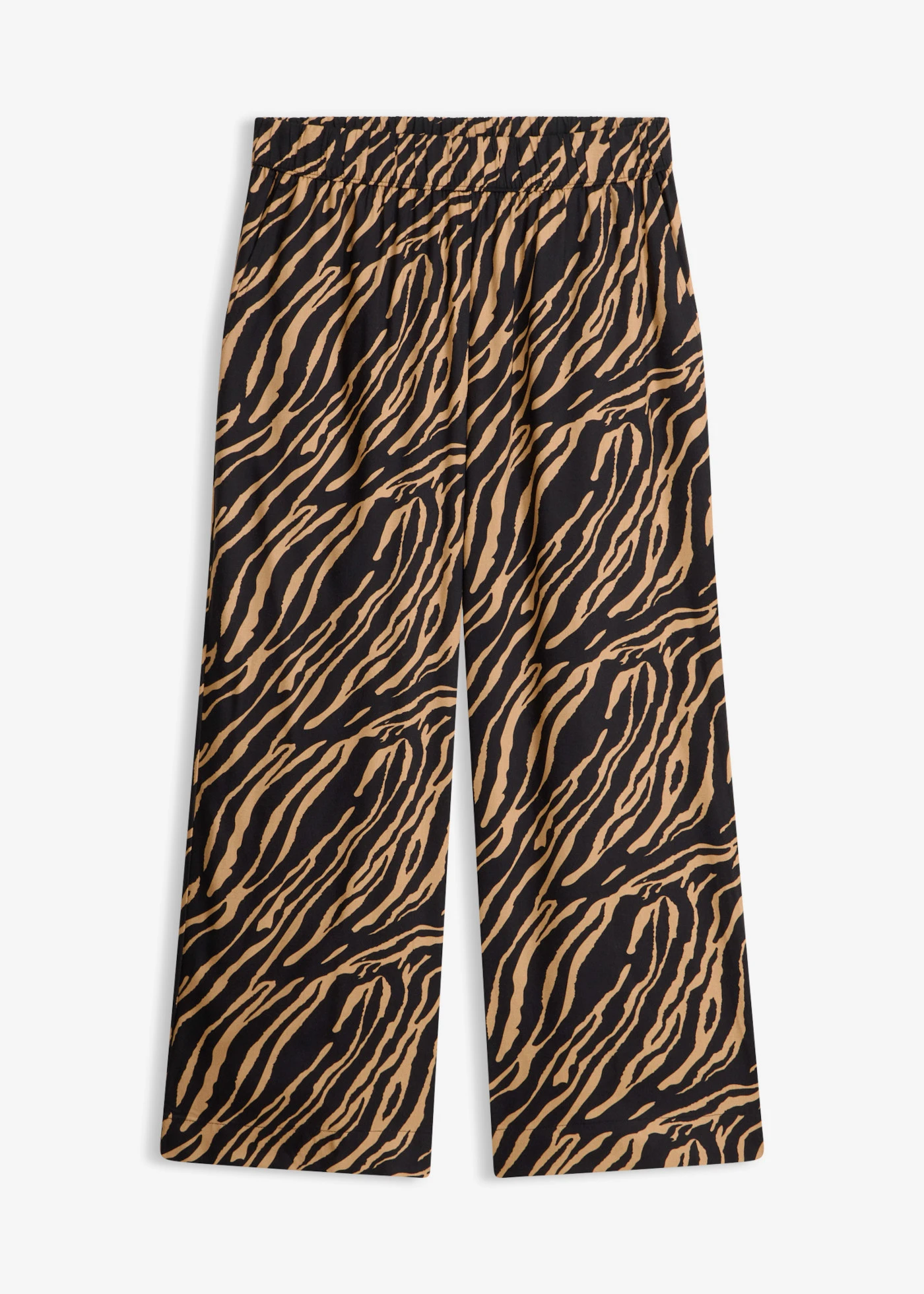 Pantalon en viscose, taille élastiquée • camel mat/noir zèbre • product-page.page-title-suffix