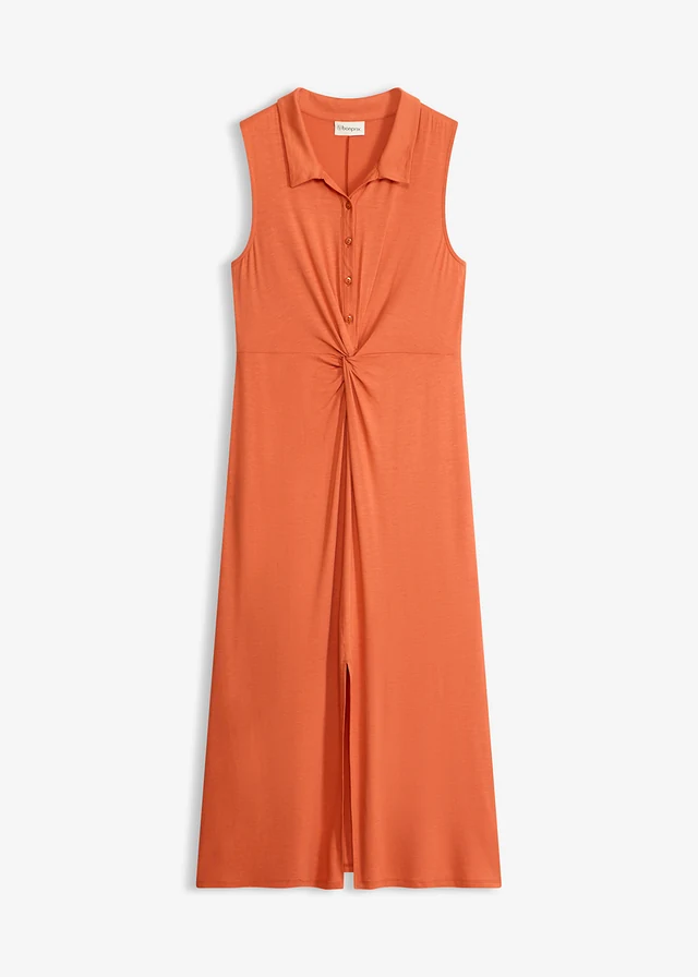 Jersey overhemdjurk van soepele viscose • kaneelrood • product-page.page-title-suffix