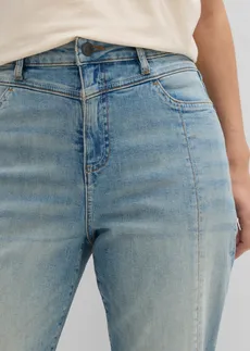 Džíny Straight, Mid Waist • světle modrý denim used • bonprix obchod