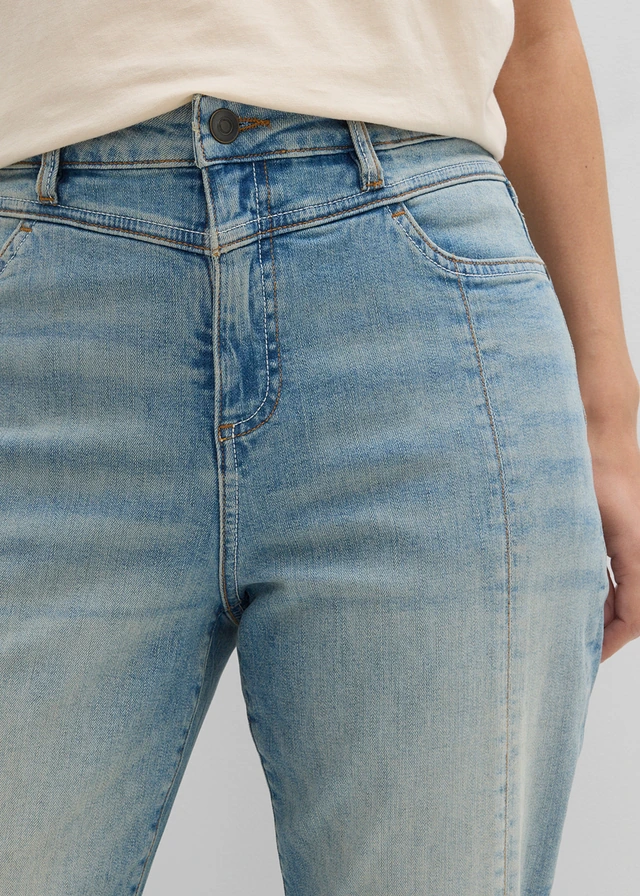 Jean droit taille mi-haute • bleu clair denim used • product-page.page-title-suffix