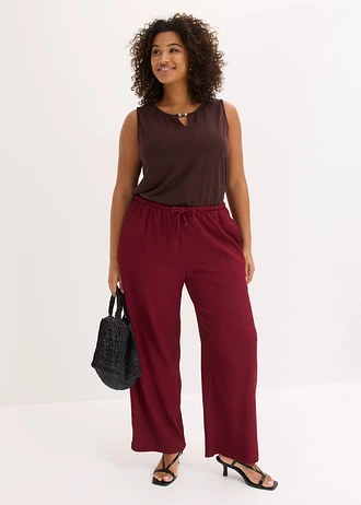 Pantalon en jersey, Couleur: rouge érable