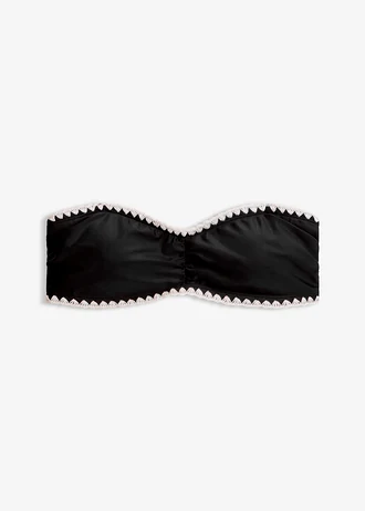 Bandeau bikinitop met borduursel