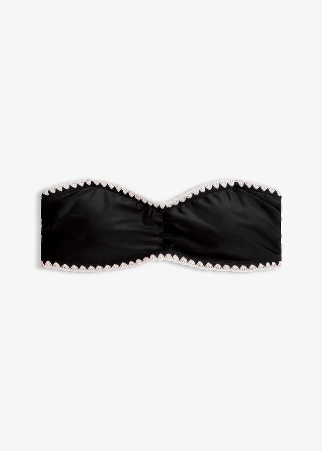 Haut de maillot bandeau orné d’une broderie • noir • product-page.page-title-suffix