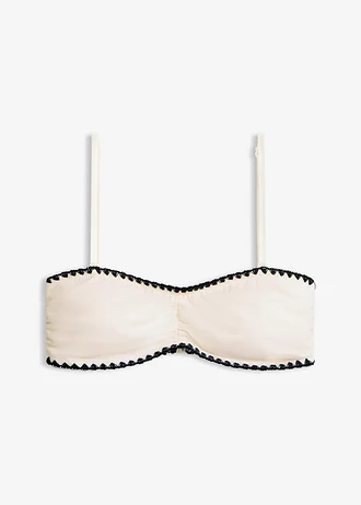 Bandeau bikinitop met borduursel