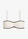 Bandeau bikinitop met borduursel, Kleur: beige