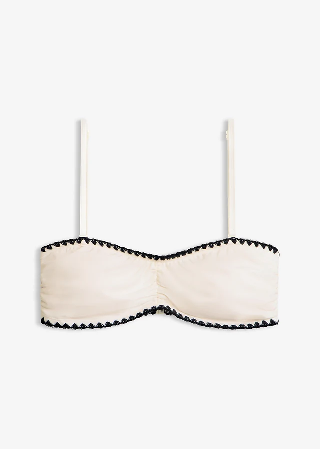 Bandeau bikinifelső hímzéssel