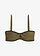 Haut de maillot bandeau orné d’une broderie, Couleur: olive foncé