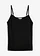 Top fluide à bretelles spaghetti en lyocell extensible, Couleur: noir