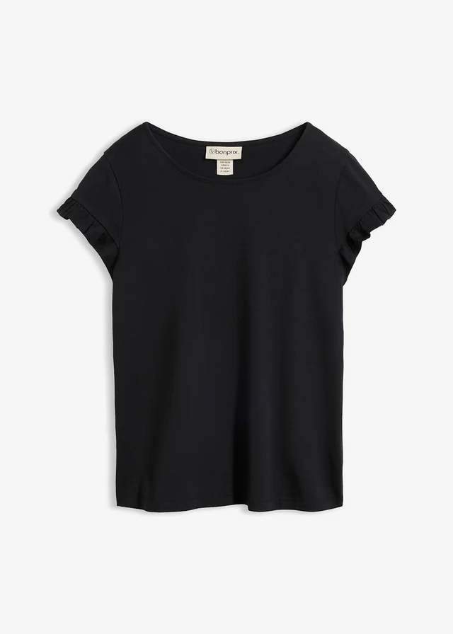 T-shirt z czystej bawełny • czarny • sklep bonprix