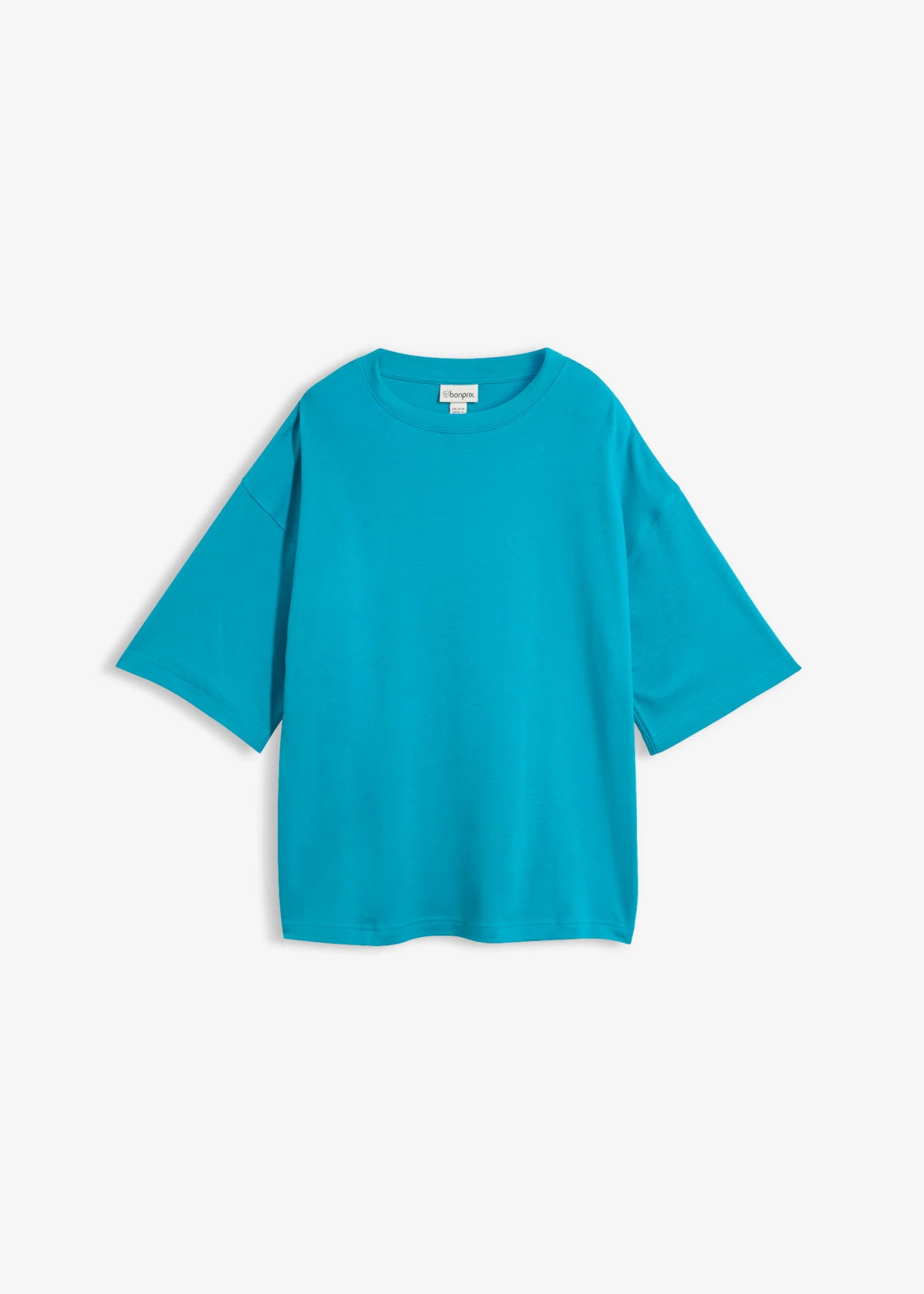 Oversize-tričko, z čistej ťažkej bio bavlny • lagúnovo modrá • obchod bonprix