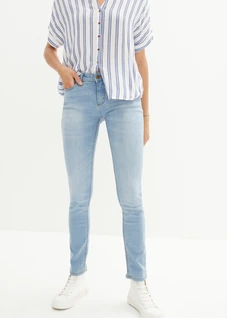 Jean skinny taille mi-haute, extensible • bleu clair used • Boutique bonprix