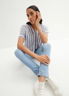 Jean skinny taille mi-haute, extensible • bleu clair used • Boutique bonprix