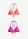 Triangel bikinitop (set van 2), Kleur: violetorchidee