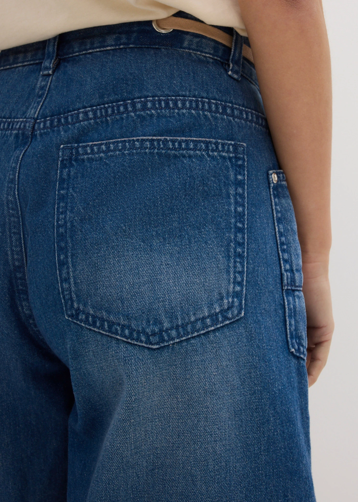 Bermuda en jean avec cordon, taille mi-haute • bleu denim used • product-page.page-title-suffix
