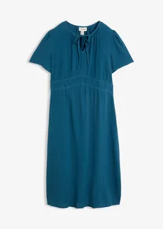 Robe-tunique en gaze de coton • pétrole • Boutique bonprix