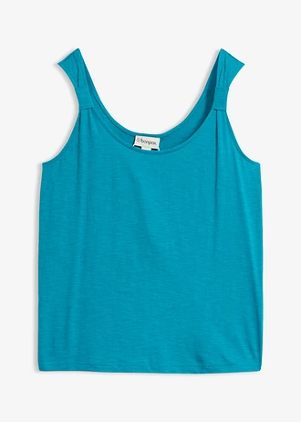 Débardeur 100% coton, Couleur: bleu lagon