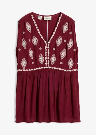 Blouse sans manches en viscose fluide
