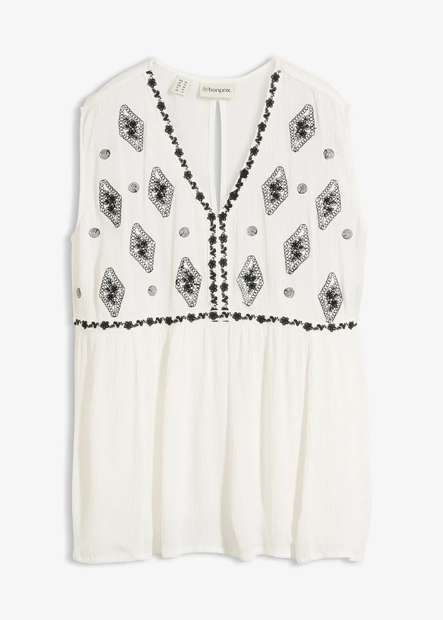 Blousetop van soepele viscose