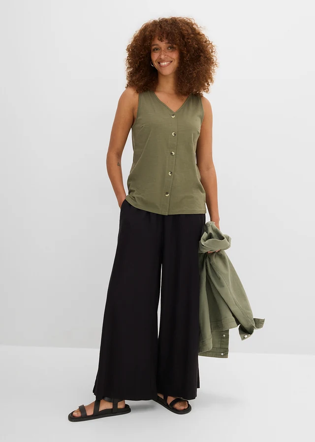 Top din fir flamme din bumbac organic • oliv • magazin bonprix