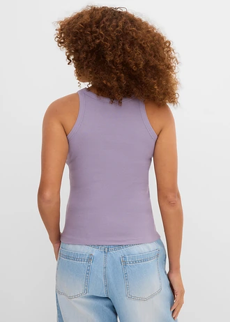 Geribde tanktop • rookviolet • bonprix online shop