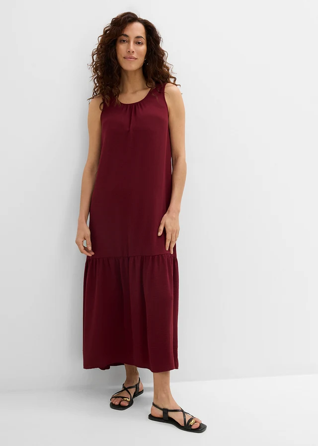 Robe longue et large, Couleur: rouge érable