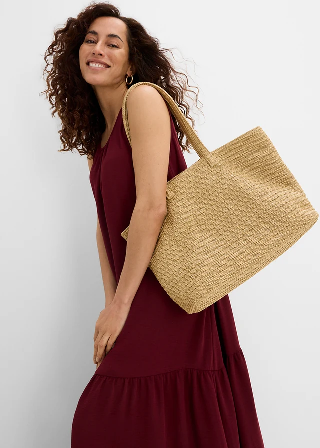 Rochie maxi largă • roșu arțar • magazin bonprix