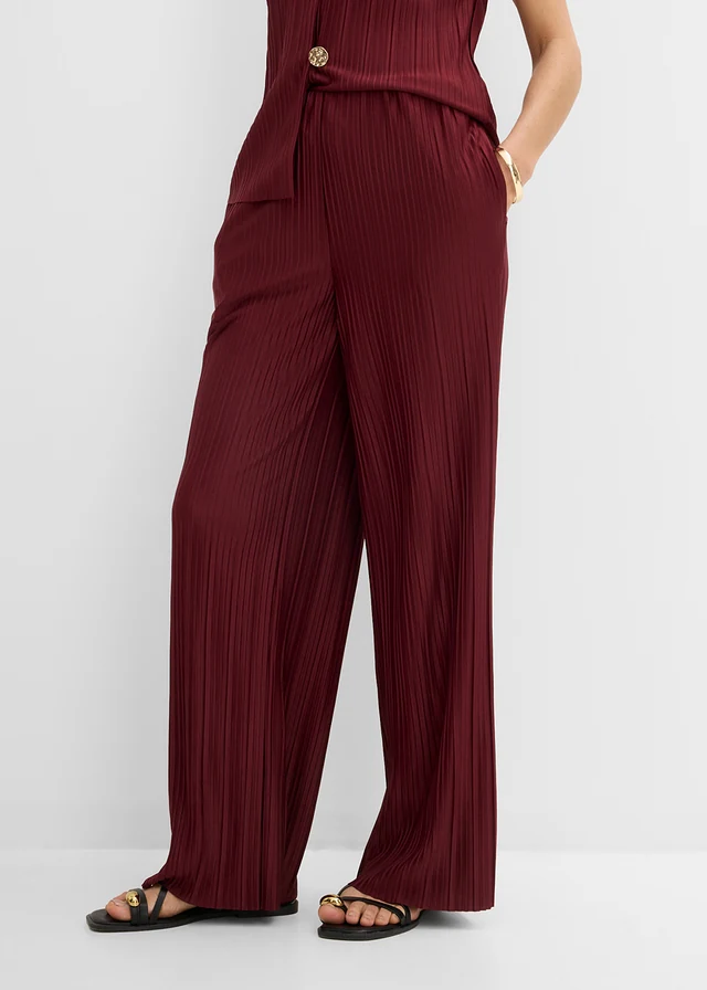 Pantalon en jersey plissé