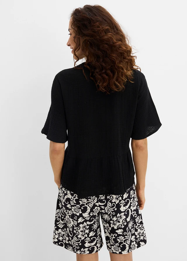 Blouse van luchtige mousseline • zwart • product-page.page-title-suffix