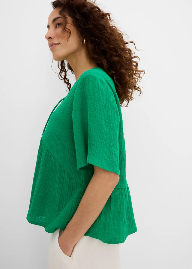 Blouse van luchtige mousseline • edelsteengroen • product-page.page-title-suffix