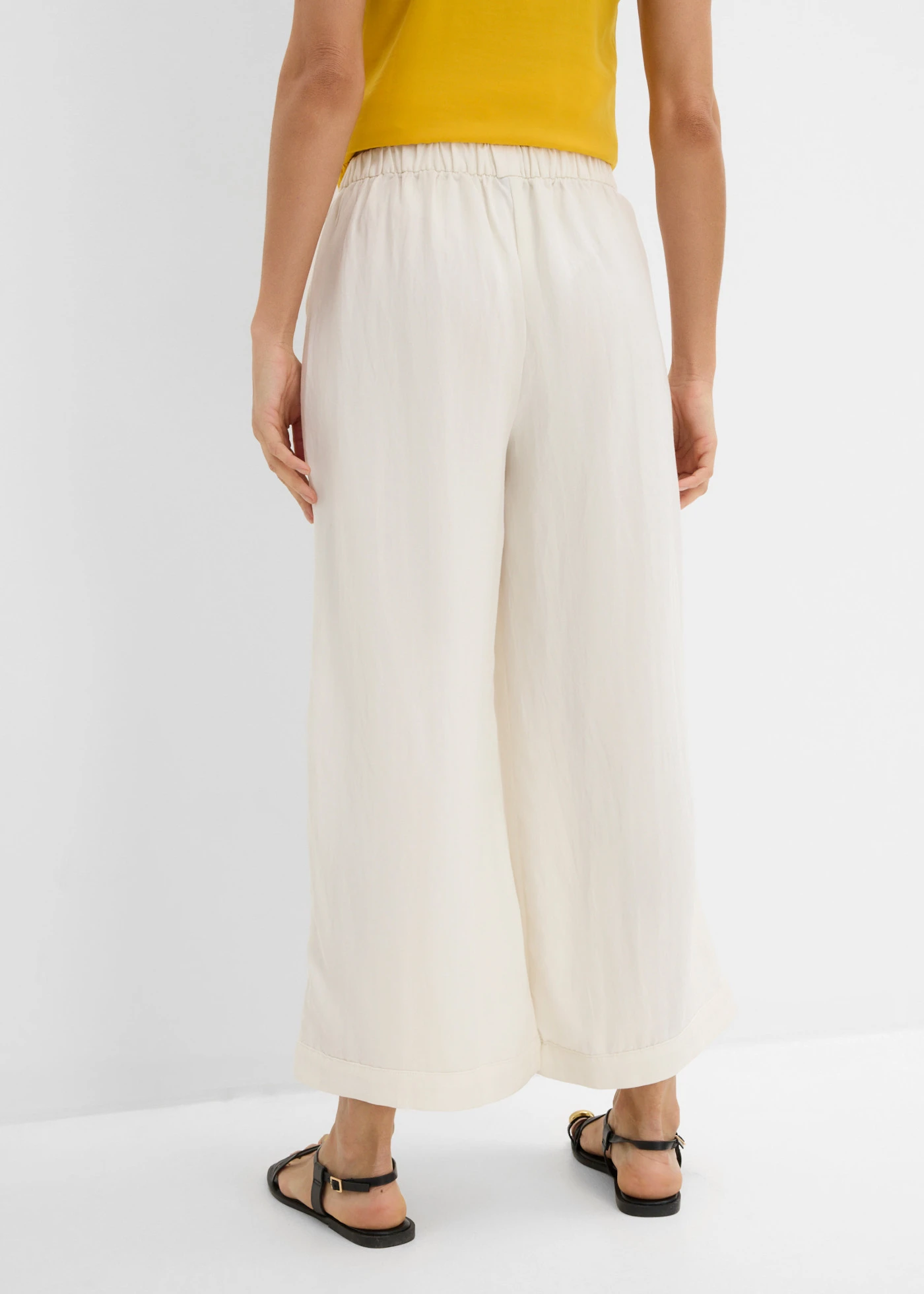 Culotte nadrág puha viszkózzal • gyapjúfehér • bonprix áruház