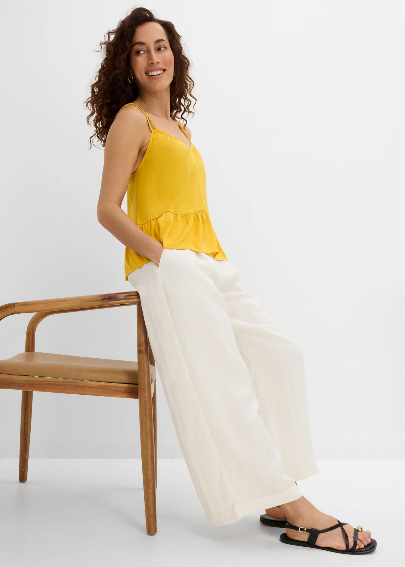 Culotte met soepele viscose • wolwit • product-page.page-title-suffix