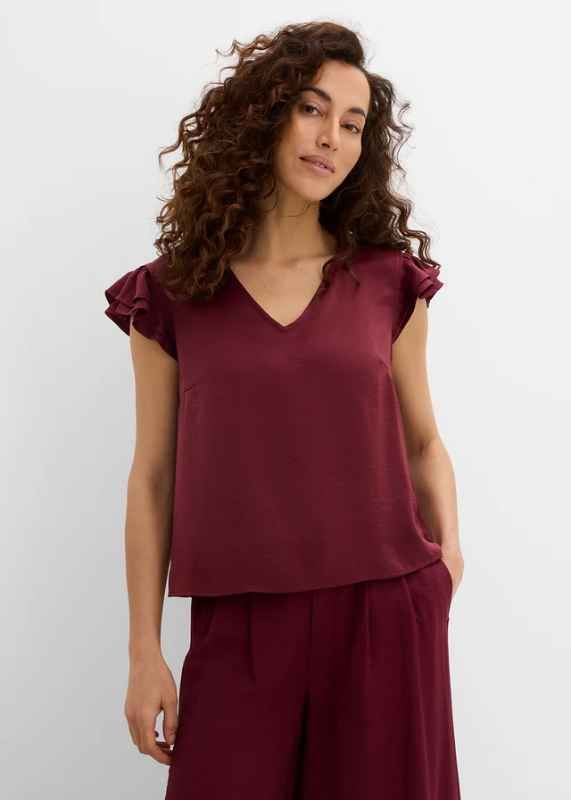Blouse met volants • esdoornrood • product-page.page-title-suffix
