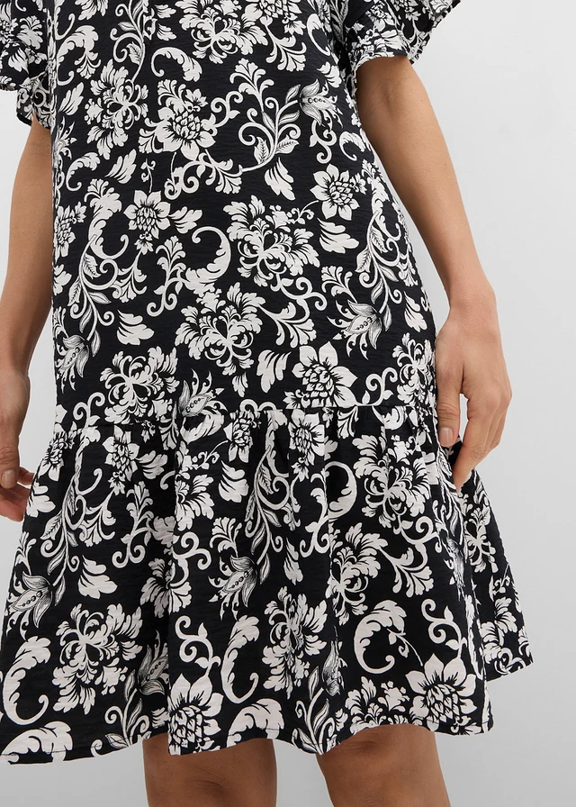 Robe-tunique douce • noir/écru imprimé • product-page.page-title-suffix
