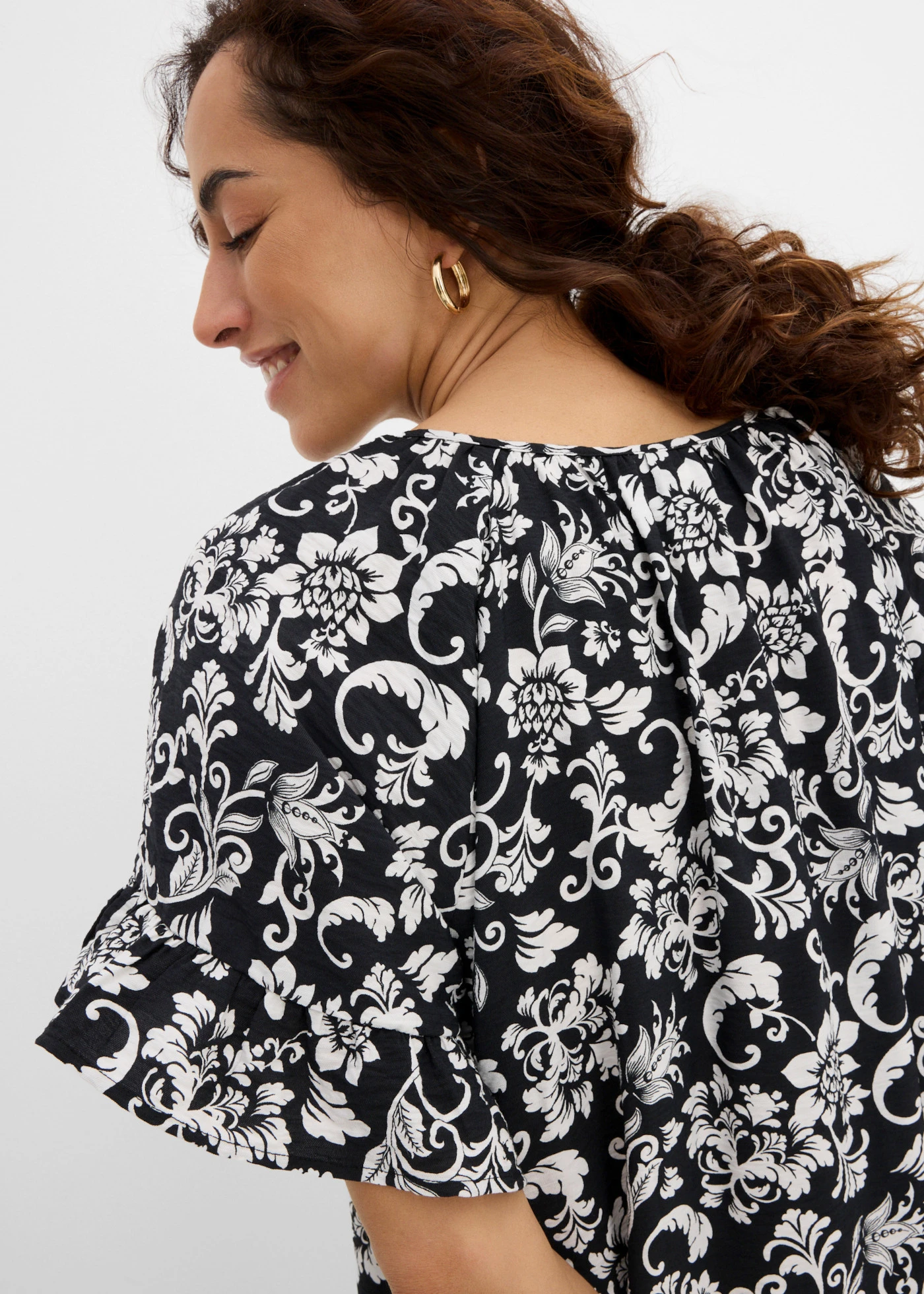 Robe-tunique douce • noir/écru imprimé • product-page.page-title-suffix