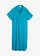 Rochie tip caftan din muselină moale, culoare: albastru-lagună