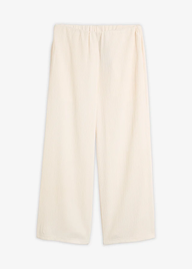 Culotte nohavice zo štruktúrovaného materiálu