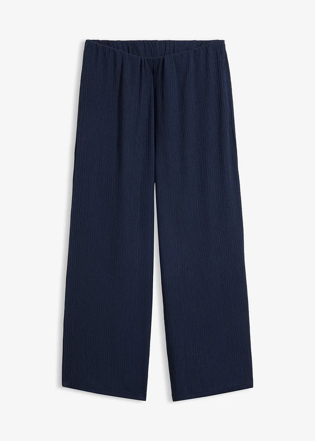 Culotte nohavice zo štruktúrovaného materiálu