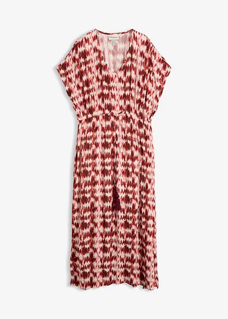 Robe longue en viscose texturée