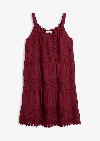 Robe à fines bretelles en viscose avec dentelle